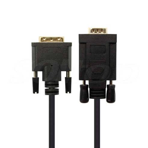 솔탑 DVI-D TO RGB 액티브 IC칩 VGA 변환 케이블, SOLTOP-013 3M, 1개