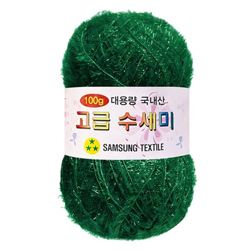 yarna 대용량 고급 수세미 100g, 진초록, 1개