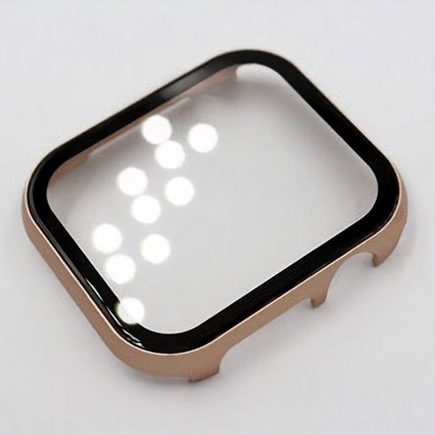 알피나케이스 애플워치 강화 유리 메탈 케이스 42mm, 골드