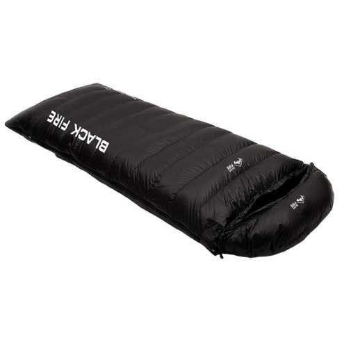 구스 다운 침낭 600g, 1개, 블랙