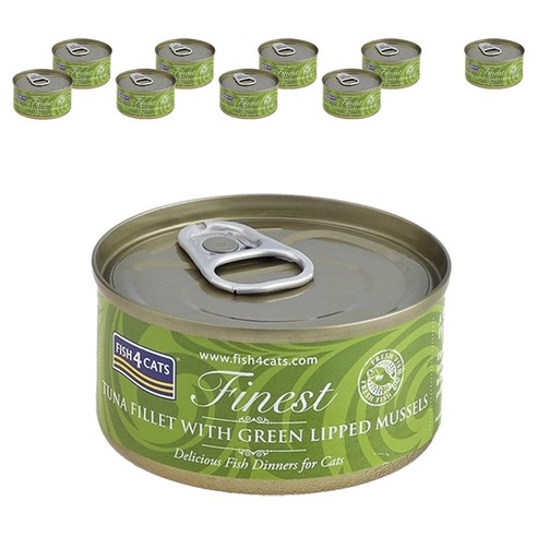 피쉬포캣 고양이 간식캔, 참치, 70g, 10개
