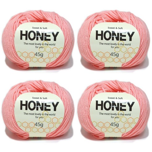 니뜨 허니 뜨개실 45g x 4p, 109 코랄핑크