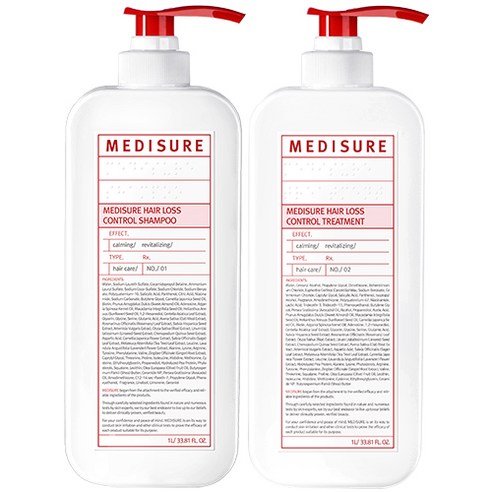 메디슈어 탈모증상완화 샴푸 1000ml + 트리트먼트 1000ml 세트, 1세트