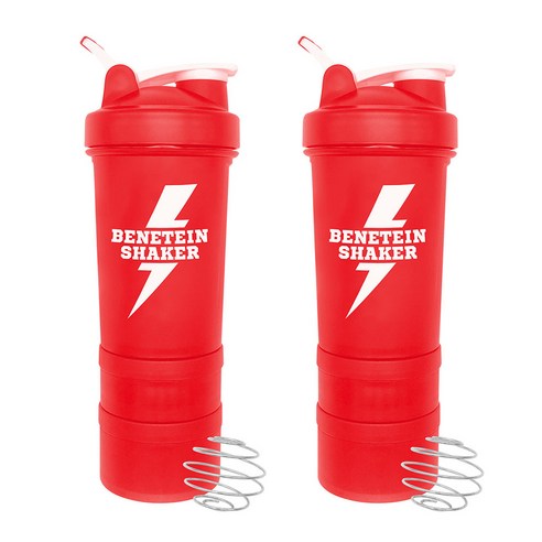 베네틴 쉐이커 2p, 레드, 600ml, 2개
