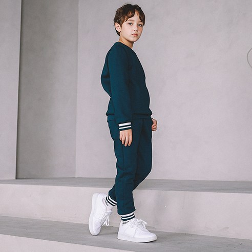키스포 아동용 알리 메이슨 조거 기모 상하 세트