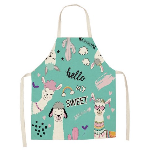 에이홉 알파카 일러스트 앞치마 68 x 55 cm, IT-09, 1개