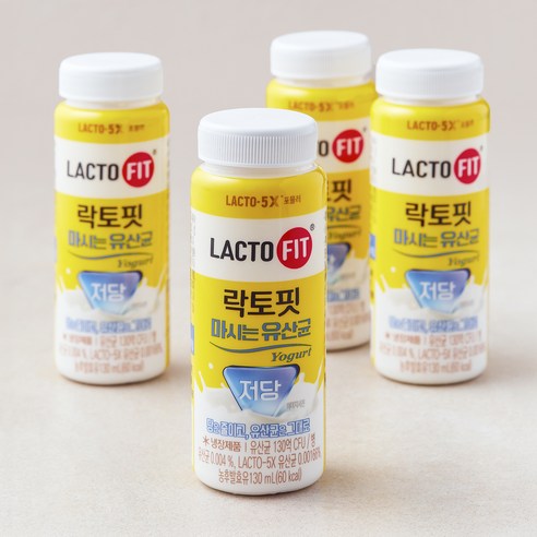 종근당건강 락토핏 마시는유산균 저당, 4개, 1개입, 130ml