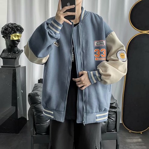 남성용 DM 레트로 야구 점퍼