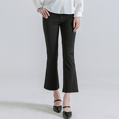 편안한 착용감과 세련된 스타일을 동시에 완성하는 스판 하이웨스트 부츠컷 슬랙스