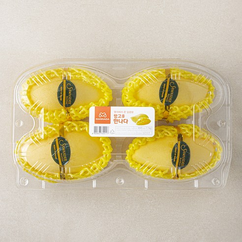 만나다 태국산 망고 4개입, 1.1kg, 1팩