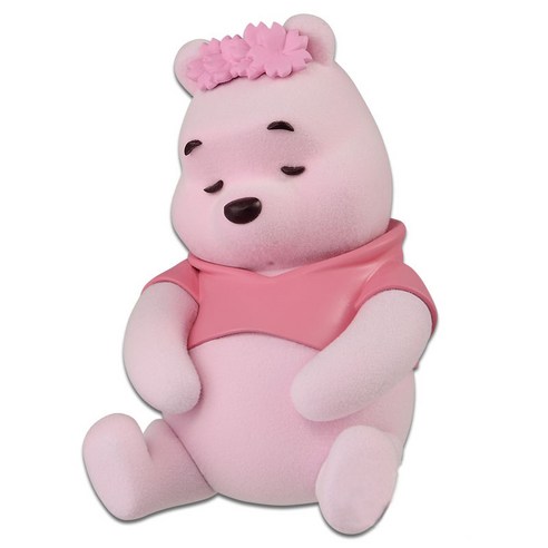 반프레스토 디즈니 캐릭터 플러피 퍼피 위니 더 푸 앉아있는 곰돌이 푸 체리블라썸 ver 피규어, 1개