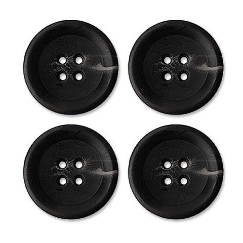 동대문단추왕 고급 무광 코트 가디건 단추 30mm, 메신저, 4개, 블랙 메신저