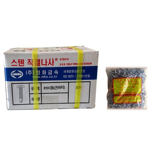 이노공구 둥근 머리 스텐 직결 나사 64mm 1488 100p, 18개