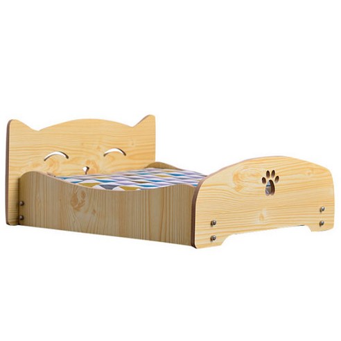 몬스펫 강아지 원목 쿠션 침대, 고양이 원목, 1개