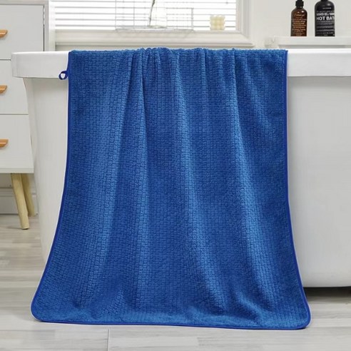 소니오 스퀘어 패턴 소프트 바스타월 비치타월 70 x 140 cm, 02 네이비, 1개