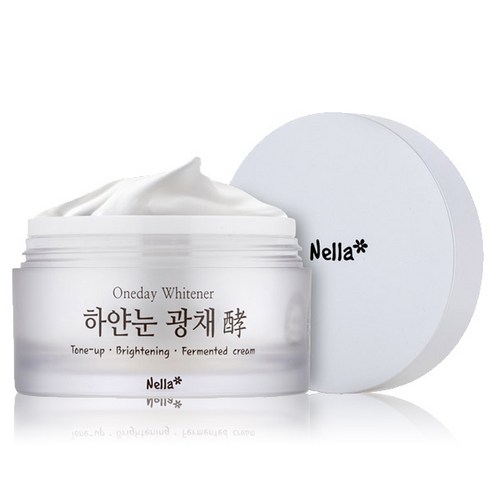 넬라 원데이 화이트너 하얀눈 톤업 광채 발효 크림 50ml, 1개