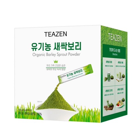 티젠 유기농 새싹보리 분말스틱, 2g, 60개