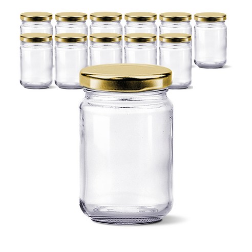 미르코리아 유리병 일자형200 골드, 160ml, 12개