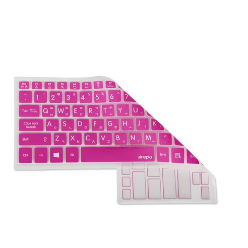 파인피아 HP 파빌리온 14-ec0025AU용 문자 인쇄 키스킨, 핑크, 1개