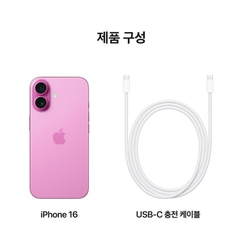 Apple 정품 아이폰 16 자급제, 핑크, 256GB