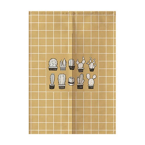 에이홉 다양한 선인장그림 파티션 커튼 양문형, Type 12
