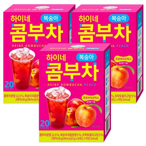 하이네 콤부차 복숭아, 60개, 5g
