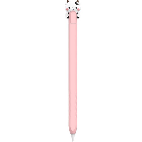 나우필 애플 펜슬 2세대 실리콘 케이스, 얼룩소 핑크, 1개