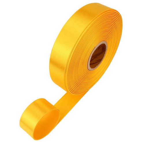 포장넷 공단기본 선물포장 리본끈 20mm, 10 황금노랑, 45m, 1개