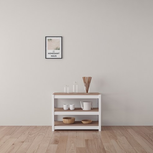 홈던트하우스 철제 선반 3단 800 x 600 x 600 mm, 화이트