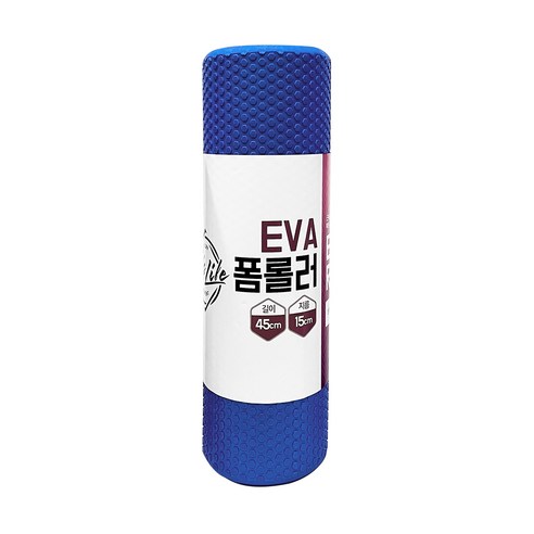 필라테스 요가 EVA 릴리브 폼롤러, 블루