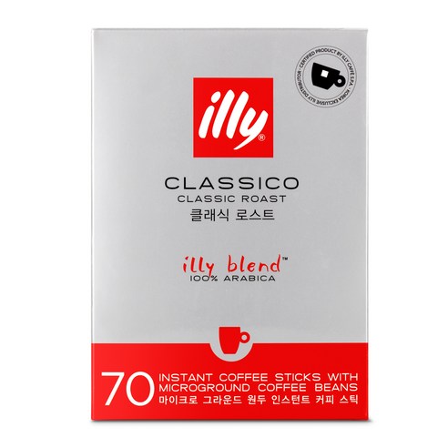 일리 클라시코 원두 인스턴트 커피 스틱 레귤러, 1.6g, 1개, 70개입
