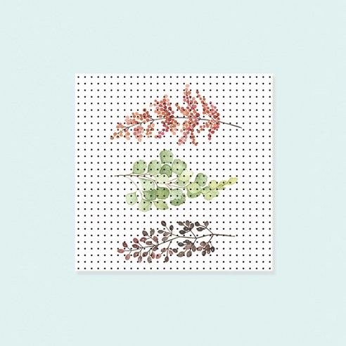 타공판닷컴 프린팅 타공판 600 x 600 mm, 1개, 수채화리프