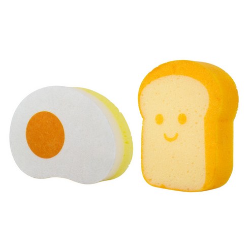 라라미즈 스펀지 아크릴 수세미 계란후라이 + 식빵 세트 S25, 1세트