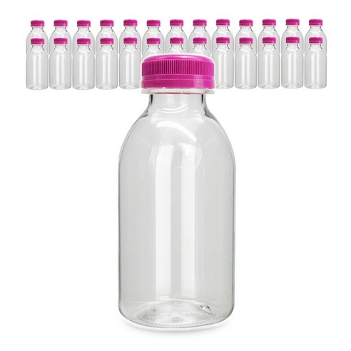 미르 투명 페트병 신형 우유 병뚜껑 500ml, CU보라캡, 27개