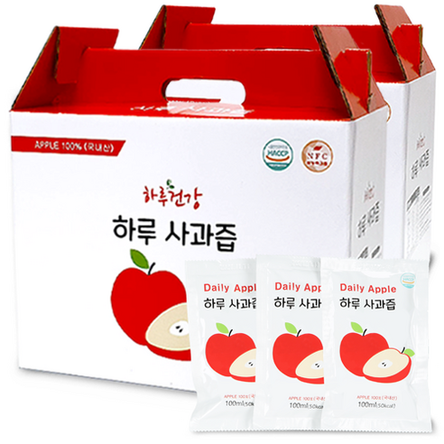 하루건강 하루 사과즙 50p, 2개, 100g
