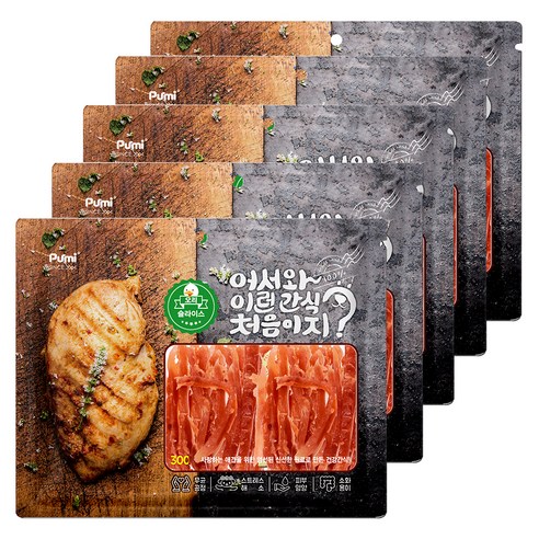 푸르미 반려견 어서와 이런간식 처음이지 건조 간식, 오리슬라이스, 5개