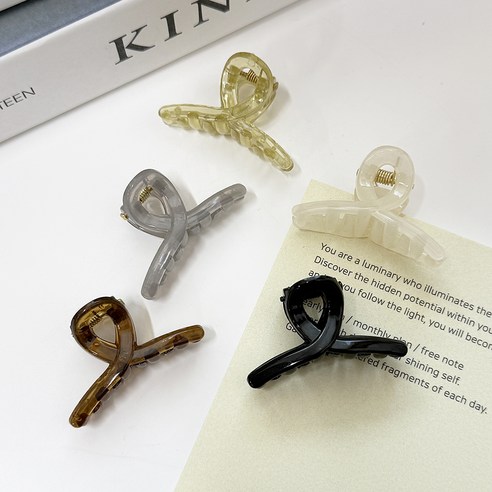 아침마다 5분 더! 바쁜 당신을 위한 마법, 걸핀스 미니 트위스터 반머리집게 5종 세트 미니집게핀