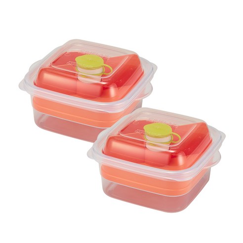 씨밀렉스 샐러드 런치박스, 오렌지, 2개