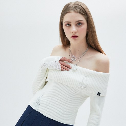 러브이즈트루 여성용 CL OFF SHOULDER KNIT