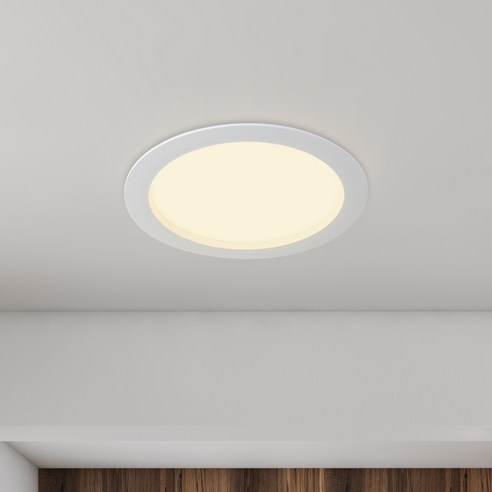 원하 DS 라늄 플리커프리 LED 다운라이트12.7cm 12W, 화이트(무광) + 전구색, 1개