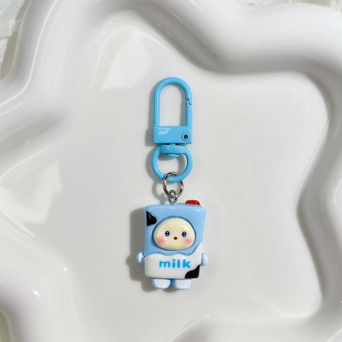 도림 핑거푸드 미니 자동차 키링, 우유, 1개