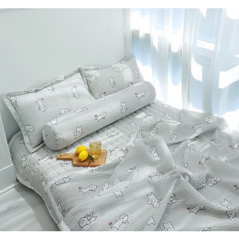 베고자니 마뭉이 시어서커 미끄럼방지 패드, 핑크