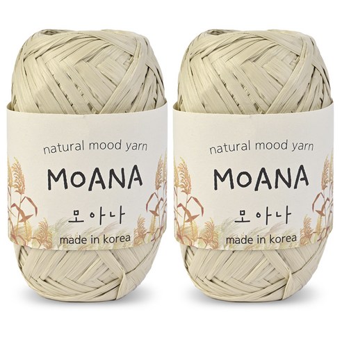 니뜨 모아나 뜨개실 40g x 2p, 102 크림베이지, 1개