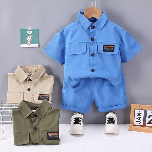 孩子們  時尚  男孩  服裝  外衣  集  男孩  男孩  夏季