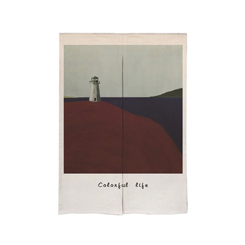 에이홉 봉포함 네이쳐 일러스트 파티션 커튼 양문형, Type 17