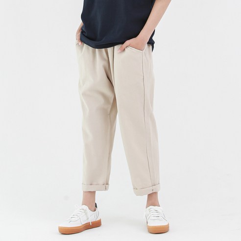 더데일리 아동용 린넨 8부 팬츠