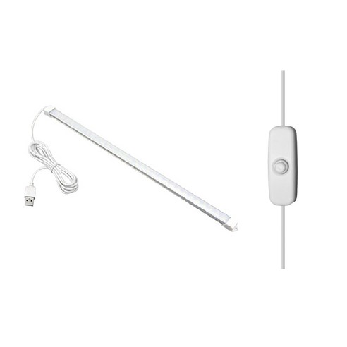 대한 단색 USB LED 바 100cm 6W, 하얀빛, 1개