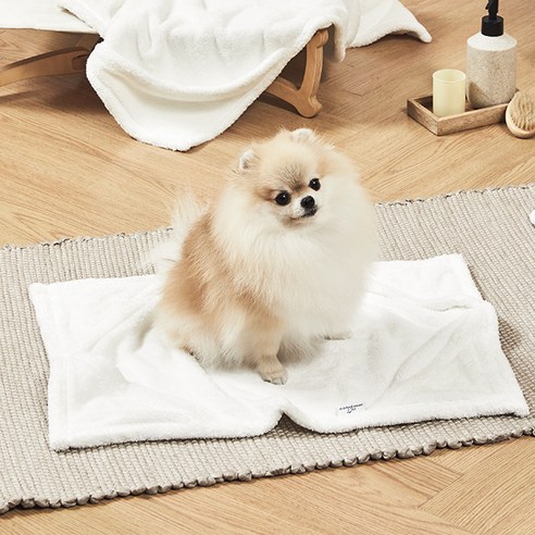 세사퍼피 소프트 극세사 펫 타월, WHITE, 1개