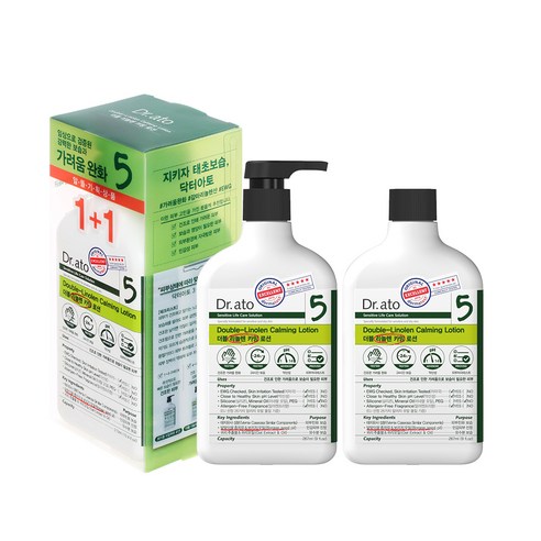 닥터아토 더블 리놀렌 카밍 로션 1 + 1, 310ml, 1개