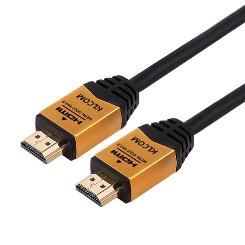 케이엘컴 HDMI to HDMI METAL GOLD 모니터 케이블, 1개, 1m